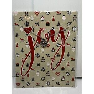 Brighton Mini Reversible LOVE/BE MINE Heart Pendant Necklace On Holiday Card